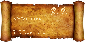 Rácz Ilka névjegykártya